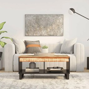 Tömör újrahasznosított fa dohányzóasztal 90 x 50 x 40 cm