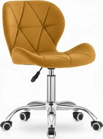 Mustársárga irodai szék AVOLA VELVET