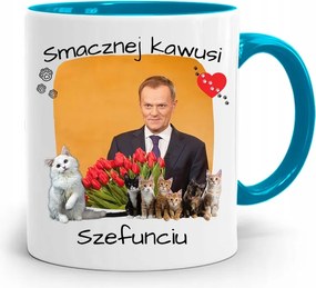 Donald Tusk Kék Bögre Platform Ajándék fényképes nyomtatással