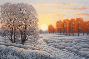 Poszter 91,5x61cm Tél a tƱz årnyalataiban