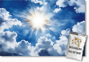 Fotótapéta Flizelina Ég Kék Felhők Nap 400x280 ragasztó