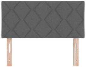 Fejtámla Gyémánt Blokkos Design Sötétszürke 100 cm Szövet