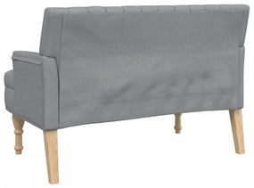 világosszürke szövetpad párnákkal 113x64,5x75,5 cm
