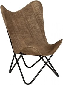 Tópszínű vászon pillangószék