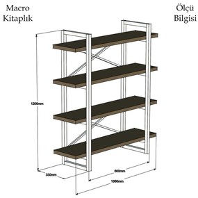 könyvespolc Makro - Walnut
