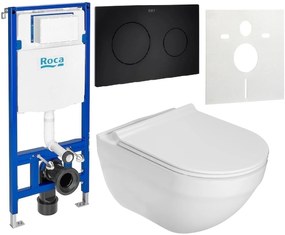 Set WC csésze Roca Hebe A34H138000, beépíthető keret Roca Duplo A890070020, A890189206, A890063000