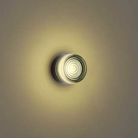 Design fali lámpa fekete, világoszöld üveggel IP44 - Michele