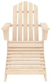 tömör fenyőfa kerti Adirondack szék zsámollyal