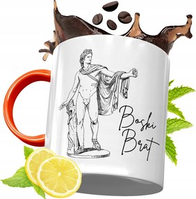 Narancssárga Bögre Testvérnek Ajándékba, fényképes nyomattal