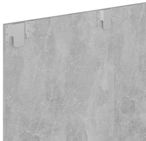 betonszürke szerelt fa fali TV-szekrény 120 x 23,5 x 90 cm