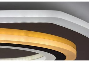 Rabalux 71317-LED fényerőszabályozható mennyezeti lámpatest TANELI 60W/230V 3000/4000/6000K króm/fekete + távirányító