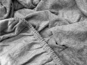 Frottír gumis lepedő EXCLUSIVE szürke 90 x 200 cm