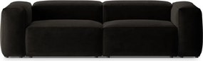 Fekete kanapé 264 cm Bergamo – Cosmopolitan Design