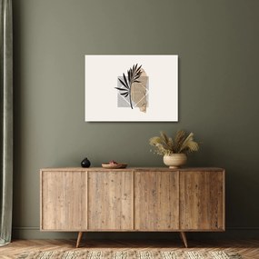 Üveg kép - Absztrakció trópusi levelekkel N⁰1 (70x50 cm)