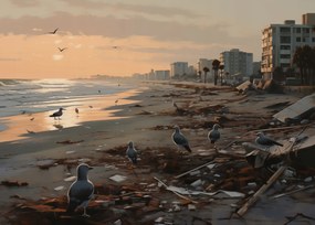 Poszter 70x50cm Sirályok a vihar után