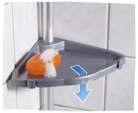 Easy szürke teleszkópos fürdőszobai sarokpolc - Wenko