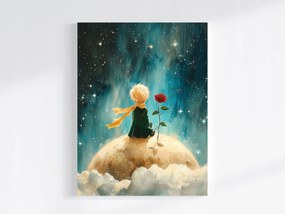 Canvas Vászonkép Mese Kis Herceg Fiú Rózsa Kozmosz 60x80
