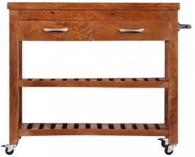 tömör akácfa zsúrkocsi 100 x 48 x 89 cm