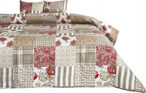 Kétoldalas ágytakaró Tavira Színes Virágok Kockás 180x220 párnahuzat
