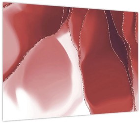 Kép - Piros absztrakt virág N⁰3 (70x50 cm)