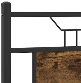 füstös tölgy színű szerelt fa és acél fejtámla 137 cm