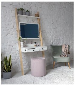 Leno fehér állvány fiókkal és tükörrel - Ragaba