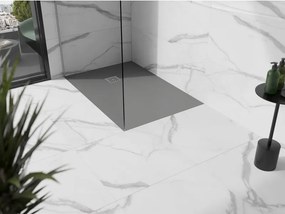 Mexen Stone+ 120 x 100 cm-es, szürke-beton hatású, téglalap alakú kompozit zuhanytálca - 44611012
