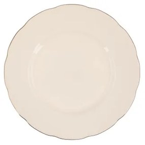 54 darabos étkészlet fehér/réz/csontporcelán