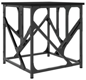 fekete szerelt fa dohányzóasztal 45x45x47,5 cm