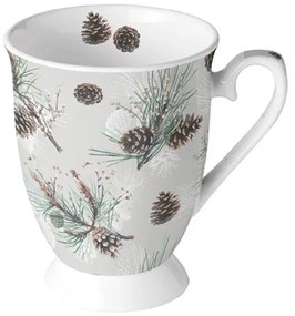 Karácsonyi porcelán bögre Pine Cone All Over 250 ml