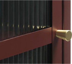 Piros fém tálalószekrény 58x160 cm Bronco – Unique Furniture