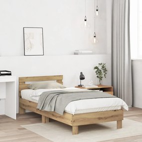 Ágykeret Átlagos Tölgy 90x200 cm, mérnökileg tervezett fából készült.