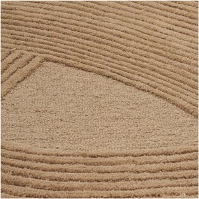 Sötét natúr színű kézi szövésű gyapjú szőnyeg 200x300 cm Pune – House Nordic