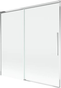Mexen Rox 2-szárnyú toló kádparaván 160 x 150 cm, átlátszó, króm - 8C9-160-001-01-00
