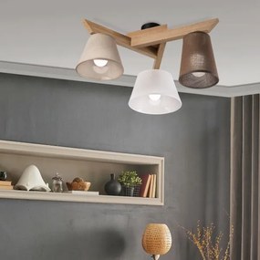 Brilagi - LED  Felületre szerelhető csillár  ANTHONY 3xE14/40W/230V tölgy