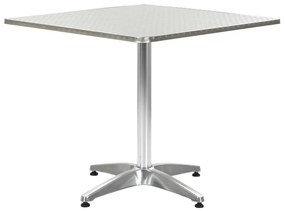 vidaXL ezüstszínű alumínium kerti asztal 80 x 80 x 70 cm