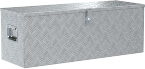 vidaXL ezüstszínű alumíniumdoboz 110,5 x 38,5 x 40 cm