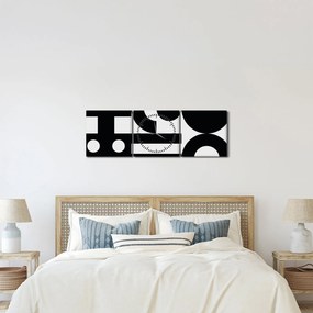 Kép - Geometriai absztrakció N⁰3 (órával) (90x30 cm)