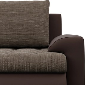 Tokio kanapéágy, fonott + műbőr, barna