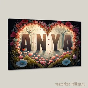 ANYA virágokkal 15 – Szívből jövő prémium falikép ajándékba 60x40 cm