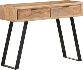 vidaXL természetes szélű tömör akácfa tálalóasztal 100 x 35 x 76 cm