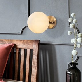 Fehér-bronzszínű fali lámpa ø 15 cm Atmaca – Opviq lights