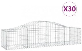 30 db íves horganyzott vas gabion kosár 200x50x40/60 cm