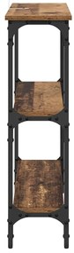 Konzolasztal Régi fa 75 x 22.5 x 75 cm Műgyanta fa és Fém