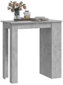 Betonszürke bárasztal tárolópolccal 102 x 50 x 103,5 cm