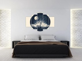 Kép – Mágikus fa szarvassal I. (150x105 cm)