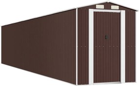 vidaXL sötétbarna horganyzott acél kerti fészer 192 x 1021 x 223 cm