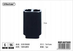 Elegáns fekete fogkefe tartó