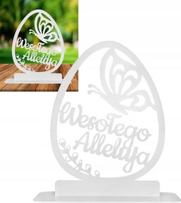 Tojás Figura Húsvéti Dekoráció Vidám Halleluja karácsonyi fehér