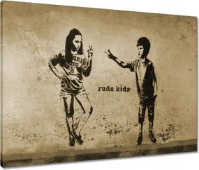 Våszonkép 80x60 Banksy Csintalan gyerekek